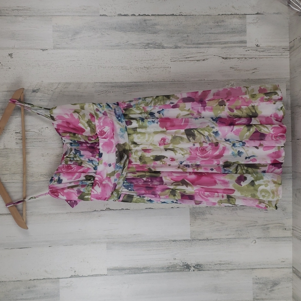 Speechless floral cottagecore spaghetti strap dress balloon hem Size XL